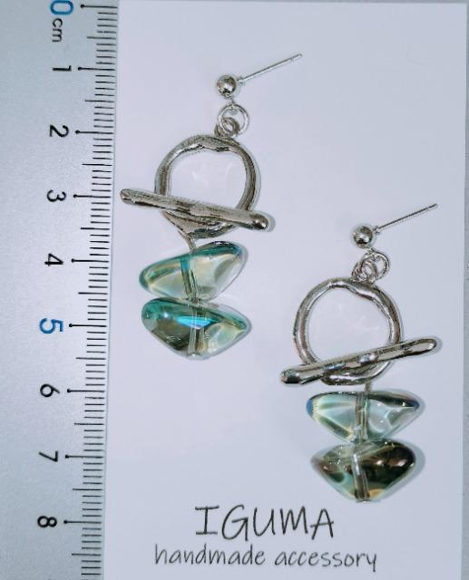 ハンドメイド マンテルピアス  シルバー 2way < 女性ファッション  ハンドメイド マンテルピアス  シルバー 2way < 女性ファッションの