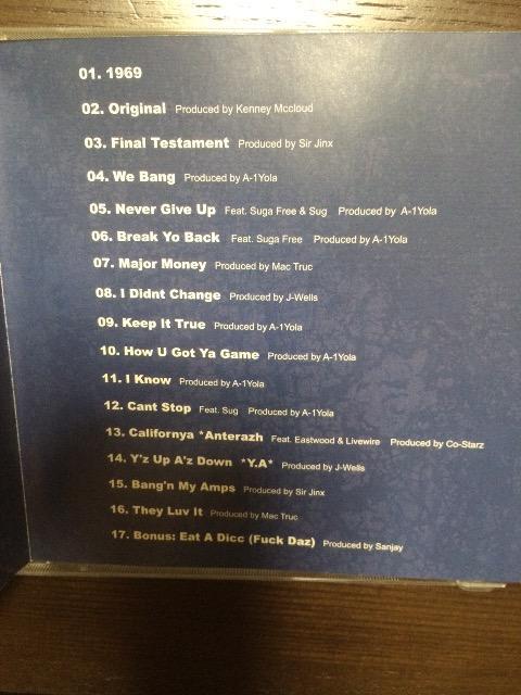 G-RAP ORIGINALS /KURUPT EGbTC WESTSIDE GANG DOGG POUND DPG  CD/DVD/rfI 