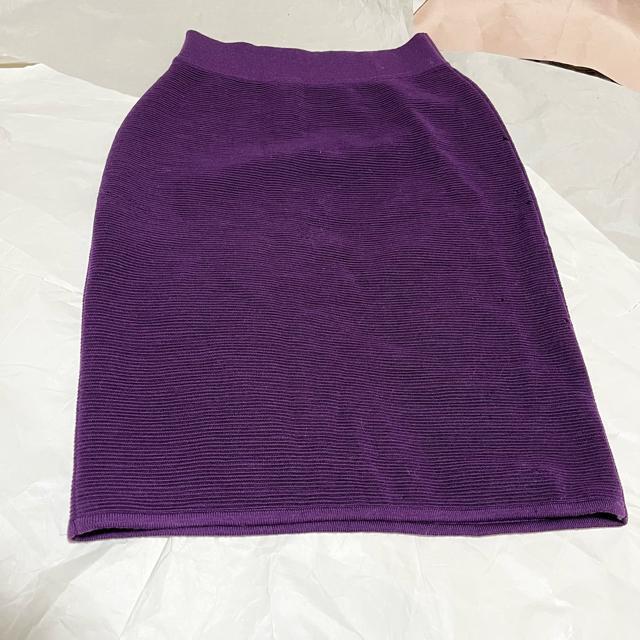 【ヴィンテージ】【CELINE】 ウール / ひざ丈 タイトスカート / 40 紫 < ブランド 【ヴィンテージ】【CELINE】 ウール / ひざ丈 タイトスカート / 40 紫 < ブランドの