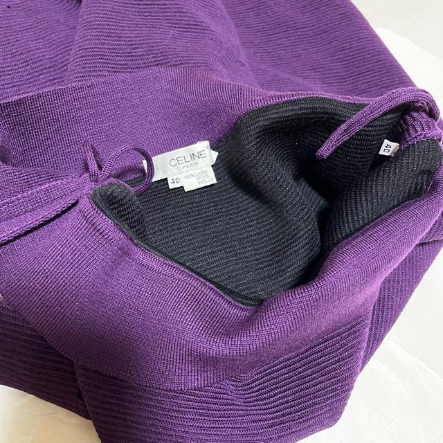 【ヴィンテージ】【CELINE】 ウール / ひざ丈 タイトスカート / 40 紫 < ブランド 【ヴィンテージ】【CELINE】 ウール / ひざ丈 タイトスカート / 40 紫 < ブランドの