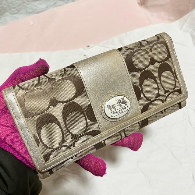 �y��ԁzCOACH �R�[�` �����z �V�O�l�`���[ �V�����p���S�[���h ���S  �� �u�����h�� 