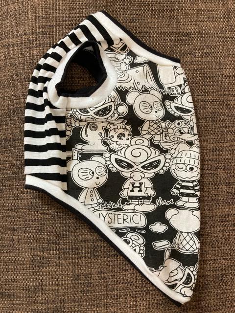 L★ハンドメイド ヒスミニ シャツ モノクロ柄 ボーダー 犬服★ < ペット/手芸/園芸  L★ハンドメイド ヒスミニ シャツ モノクロ柄 ボーダー 犬服★ < ペット/手芸/園芸の