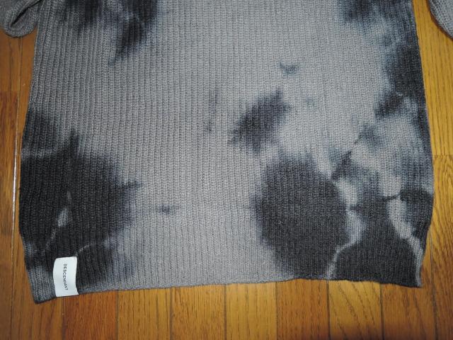 DESCENDANT ディセンダント SMOKE COTTON KNIT タイダイ ニット 1 灰 ブリーチ セーター WTAPS < ブランド  DESCENDANT ディセンダント SMOKE COTTON KNIT タイダイ ニット 1 灰 ブリーチ セーター WTAPS < ブランドの