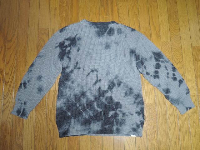 DESCENDANT ディセンダント SMOKE COTTON KNIT タイダイ ニット 1 灰 ブリーチ セーター WTAPS < ブランド  DESCENDANT ディセンダント SMOKE COTTON KNIT タイダイ ニット 1 灰 ブリーチ セーター WTAPS < ブランドの