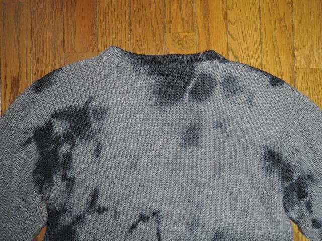 DESCENDANT ディセンダント SMOKE COTTON KNIT タイダイ ニット 1 灰 ブリーチ セーター WTAPS < ブランド  DESCENDANT ディセンダント SMOKE COTTON KNIT タイダイ ニット 1 灰 ブリーチ セーター WTAPS < ブランドの
