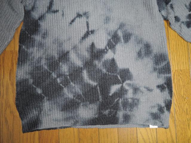 DESCENDANT ディセンダント SMOKE COTTON KNIT タイダイ ニット 1 灰 ブリーチ セーター WTAPS < ブランド  DESCENDANT ディセンダント SMOKE COTTON KNIT タイダイ ニット 1 灰 ブリーチ セーター WTAPS < ブランドの
