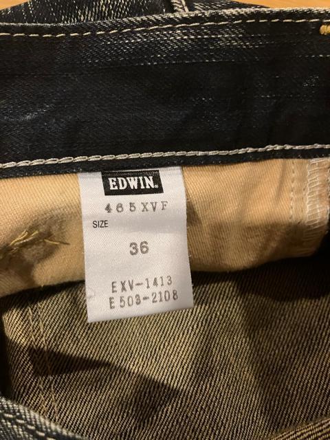 EDWIN 465XVF 立体裁断デニム 大きいsize W36 希少 used美品 < 男性ファッション EDWIN 465XVF 立体裁断デニム 大きいsize W36 希少 used美品 < 男性ファッションの
