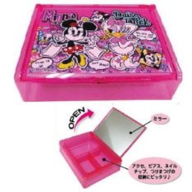 《New》ミニー&デイジー★ミラー付・小物入れ/収納ボックス/ジュエリーケース<箱付> < インテリア/ライフ  《New》ミニー&デイジー★ミラー付・小物入れ/収納ボックス/ジュエリーケース<箱付> < インテリア/ライフの