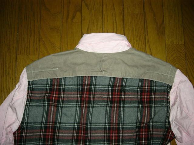 JUNYA WATANABE ジュンヤワタナベ 切替 チェック ネルシャツ XS ピンク系 ストライプ 長袖 コムデギャルソン < ブランド  JUNYA WATANABE ジュンヤワタナベ 切替 チェック ネルシャツ XS ピンク系 ストライプ 長袖 コムデギャルソン < ブランドの