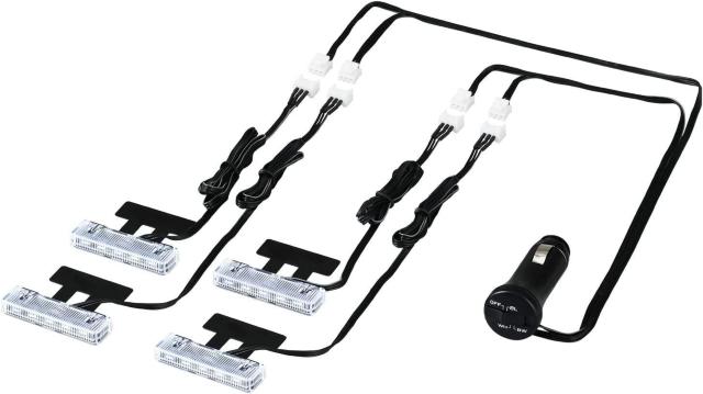セイワ(SEIWA) 車内用品 LEDフロアライト 4連 ブルー/ホワイト切り替え イルミネーション < 自動車/バイク セイワ(SEIWA) 車内用品 LEDフロアライト 4連 ブルー/ホワイト切り替え イルミネーション < 自動車/バイク