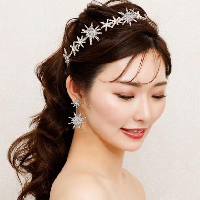 2weyスターモチーフピアス【新品未使用】シルバー●ビジューピアス 星●ブライダル 結婚式 ウェディング < 女性アクセサリー/時計 2weyスターモチーフピアス【新品未使用】シルバー●ビジューピアス 星●ブライダル 結婚式 ウェディング < 女性アクセサリー/時計の