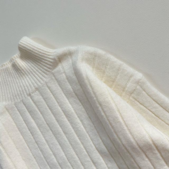 ◆上質◆定価2万程◆ウール100%◆リブニットチュニック◆ワンピース◆白◆F < 女性ファッション ◆上質◆定価2万程◆ウール100%◆リブニットチュニック◆ワンピース◆白◆F < 女性ファッションの