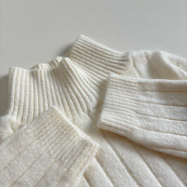 ◆上質◆定価2万程◆ウール100%◆リブニットチュニック◆ワンピース◆白◆F < 女性ファッション ◆上質◆定価2万程◆ウール100%◆リブニットチュニック◆ワンピース◆白◆F < 女性ファッションの