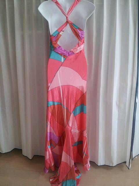 ピンクオレンジ系プッチ柄マーメイドトレーンロングドレス < 女性ファッション ピンクオレンジ系プッチ柄マーメイドトレーンロングドレス < 女性ファッションの