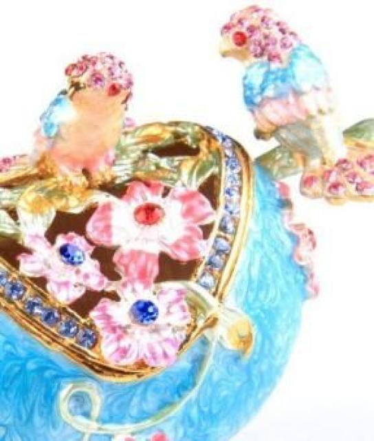 【Piearth】キラキラ高級感♪バード&フラワークリスタルジュエリーボックス ブルー < 女性アクセサリー/時計 【Piearth】キラキラ高級感♪バード&フラワークリスタルジュエリーボックス ブルー < 女性アクセサリー/時計の