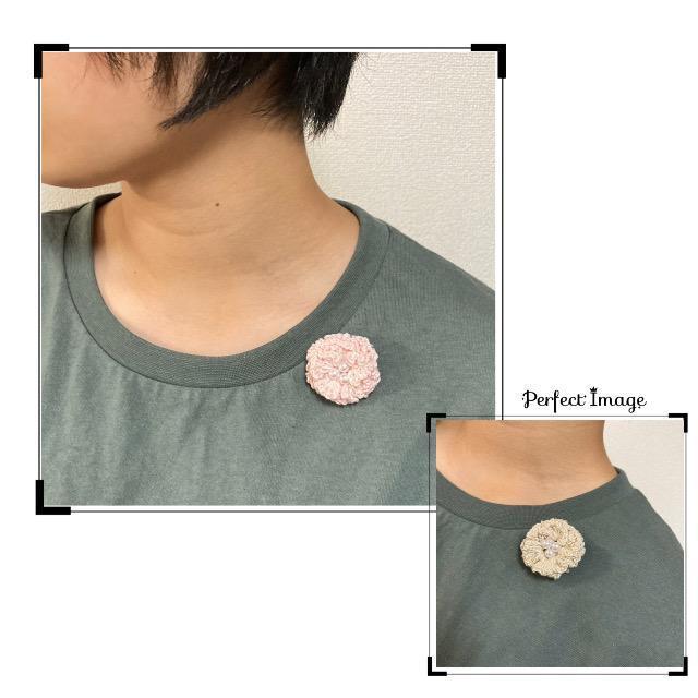 ハンドメイド♪レース編みお花モチーフのブローチ < 女性ファッション  ハンドメイド♪レース編みお花モチーフのブローチ < 女性ファッションの