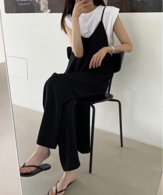 送料無料 新品 サロペットワイドパンツ オールインワン < 女性ファッション  送料無料 新品 サロペットワイドパンツ オールインワン < 女性ファッションの