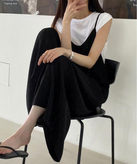 送料無料 新品 サロペットワイドパンツ オールインワン < 女性ファッション  送料無料 新品 サロペットワイドパンツ オールインワン < 女性ファッションの