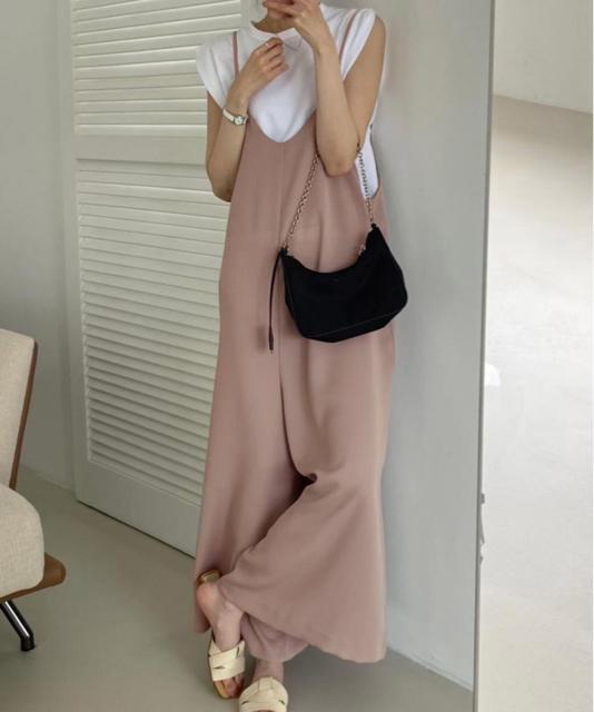 送料無料 新品 サロペットワイドパンツ オールインワン < 女性ファッション  送料無料 新品 サロペットワイドパンツ オールインワン < 女性ファッションの