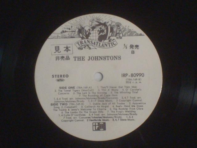 【白ラベル見本盤】same / ザ・ジョンストンズ(THE JOHNSTONS) 帯無LP < CD/DVD/ビデオ  【白ラベル見本盤】same / ザ・ジョンストンズ(THE JOHNSTONS) 帯無LP < CD/DVD/ビデオの