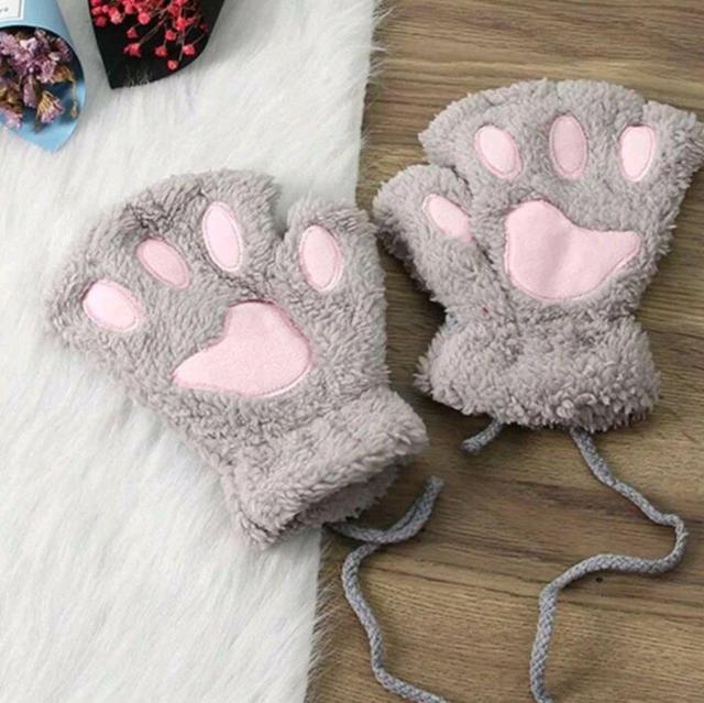 新品★にゃんこ肉球指出し手袋/グレー < 女性ファッション  新品★にゃんこ肉球指出し手袋/グレー  < 女性ファッションの