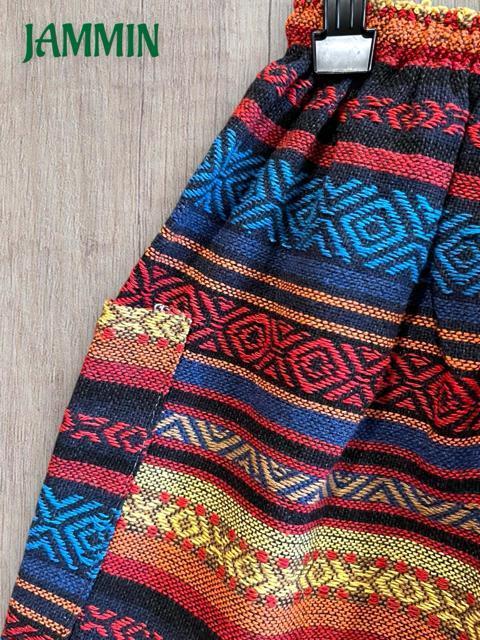 織り柄ショートパンツ アジアン ハーフパンツ エスニック ヒッピー < 男性ファッション  織り柄ショートパンツ アジアン ハーフパンツ エスニック ヒッピー < 男性ファッションの