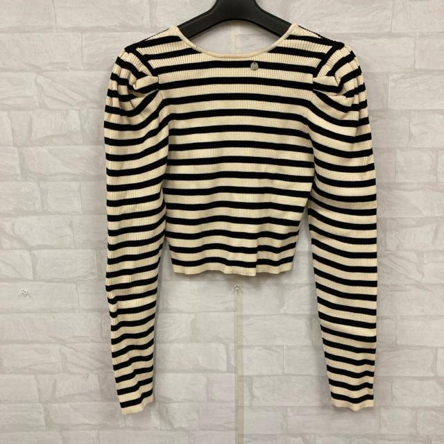 即決 Chicoストライプ ニット 長袖 < 女性ファッション  即決 Chicoストライプ ニット 長袖 < 女性ファッションの