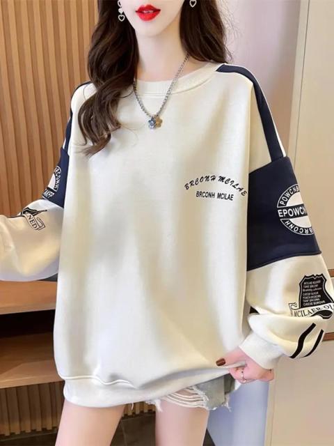 爆ヤス価格2490円★女性用オーバーサイズの長袖キャップレスセーター、コントラストホワイトパイピング 日本サイズL < 女性ファッション 爆ヤス価格2490円★女性用オーバーサイズの長袖キャップレスセーター、コントラストホワイトパイピング 日本サイズL < 女性ファッションの