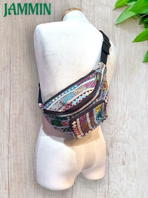 織り柄ウエストバッグ アジアン ボディバッグ 男女兼用 エスニック < 男性ファッション 織り柄ウエストバッグ アジアン ボディバッグ 男女兼用 エスニック < 男性ファッションの