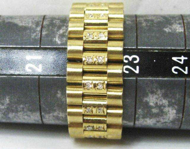 美品18K 750 18金 ダイヤ36ヶ入サイズ#22〜22.5 2コマ外せます < 女性アクセサリー/時計  美品18K 750 18金 ダイヤ36ヶ入サイズ#22〜22.5 2コマ外せます < 女性アクセサリー/時計の