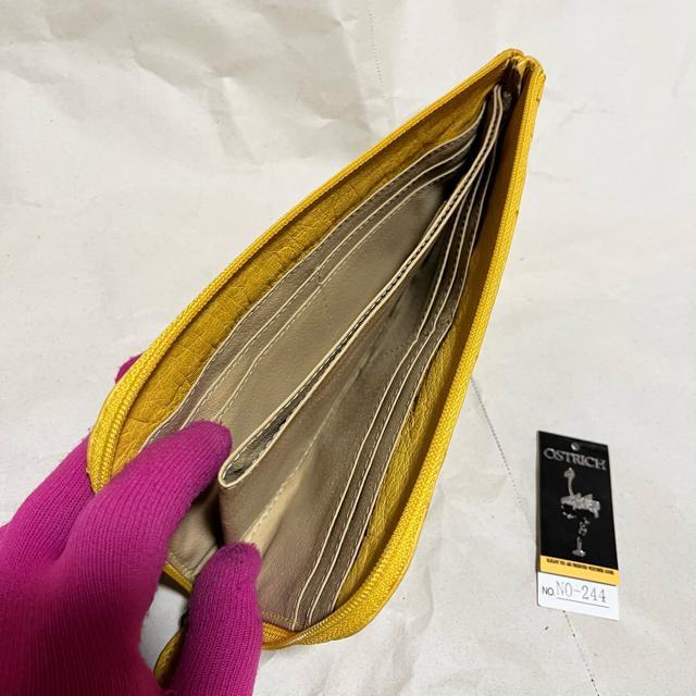 高級 オーストリッチ L字ファスナー財布 イエロー 本革 薄型 金運 訳あり < 女性ファッション 高級 オーストリッチ L字ファスナー財布 イエロー 本革 薄型 金運 訳あり < 女性ファッションの