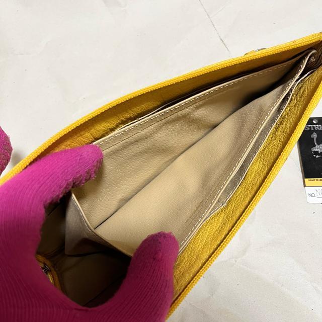 高級 オーストリッチ L字ファスナー財布 イエロー 本革 薄型 金運 訳あり < 女性ファッション 高級 オーストリッチ L字ファスナー財布 イエロー 本革 薄型 金運 訳あり < 女性ファッションの