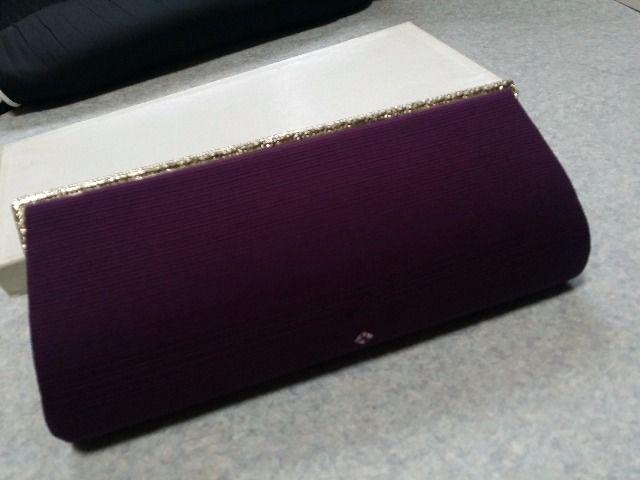アンティーク♪未使用・超美麗クラッチバック【紫】和装party < 女性ファッション  アンティーク♪未使用・超美麗クラッチバック【紫】和装party < 女性ファッションの