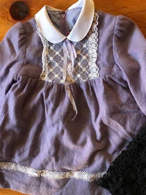 ノーメーカーのワンピース+〓色編み サイズ95-100 < キッズ/ベビー  ノーメーカーのワンピース+〓色編み サイズ95-100 < キッズ/ベビーの