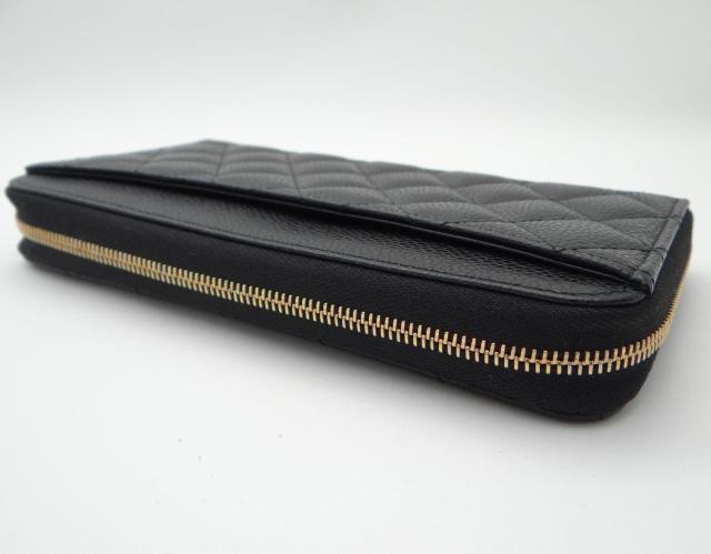 CHANEL シャネル AP0242 マトラッセ ココマーク キャビアスキン ラウンドファスナー長財布 ブラック<新品> < ブランド CHANEL シャネル AP0242 マトラッセ ココマーク キャビアスキン ラウンドファスナー長財布 ブラック<新品> < ブランドの