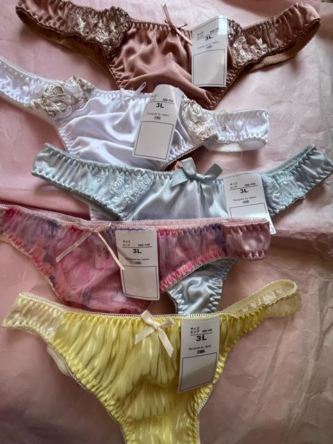 3Lサイズ!5枚セット!光沢ツルツル素材!シフォン使い!高貴品格!色とりどり!エレガント!Tバックショーツ!No.空 < 女性ファッション  3Lサイズ!5枚セット!光沢ツルツル素材!シフォン使い!高貴品格!色とりどり!エレガント!Tバックショーツ!No.空  < 女性ファッションの