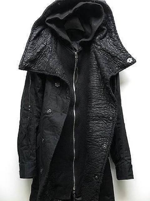 美品希少KMRIIケムリ LAYERED MODS COAT 2 BLACK < ブランド 美品希少KMRIIケムリ LAYERED MODS COAT 2 BLACK < ブランドの