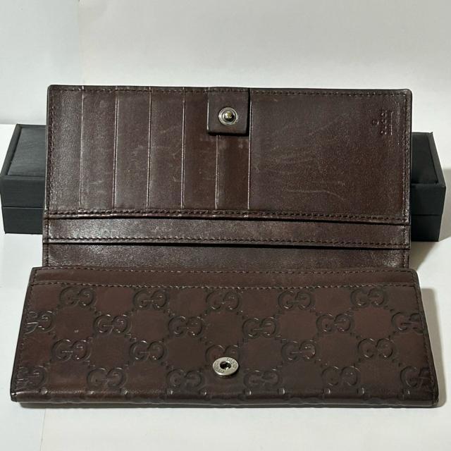 GUCCI �O�b�` 146229�E2149 �O�b�`�V�} ���U�[ ��܂蒷���z �u���E�� �� �u�����h�� 