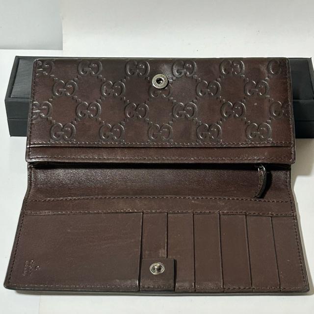 GUCCI �O�b�` 146229�E2149 �O�b�`�V�} ���U�[ ��܂蒷���z �u���E�� �� �u�����h�� 