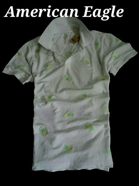【American Eagle】アメリカンイーグル Vintage ポロシャツ US−L(L〜XL)/パイナップル総刺繍柄 < ブランド 【American Eagle】アメリカンイーグル Vintage ポロシャツ US−L(L〜XL)/パイナップル総刺繍柄 < ブランドの