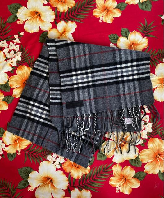 untitled☆グレーチェックマフラー☆カシミヤ入り毛100%☆ < ブランド  untitled☆グレーチェックマフラー☆カシミヤ入り毛100%☆  < ブランドの