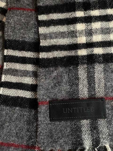 untitled☆グレーチェックマフラー☆カシミヤ入り毛100%☆ < ブランド  untitled☆グレーチェックマフラー☆カシミヤ入り毛100%☆ < ブランドの