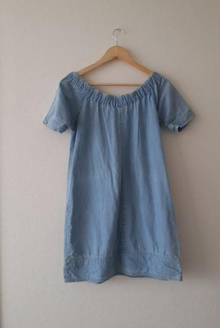 Chatty aroma◆ブルーデニム ハートポケット コットン ワンピース M < 女性ファッション  Chatty aroma◆ブルーデニム ハートポケット コットン ワンピース M < 女性ファッションの