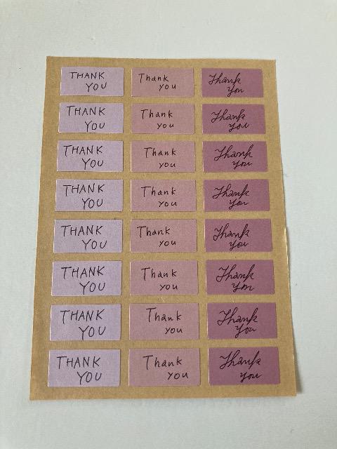 ハンドメイド☆手書き☆Thank youシール☆1シート☆ピンク系 < インテリア/ライフ  ハンドメイド☆手書き☆Thank youシール☆1シート☆ピンク系  < インテリア/ライフの