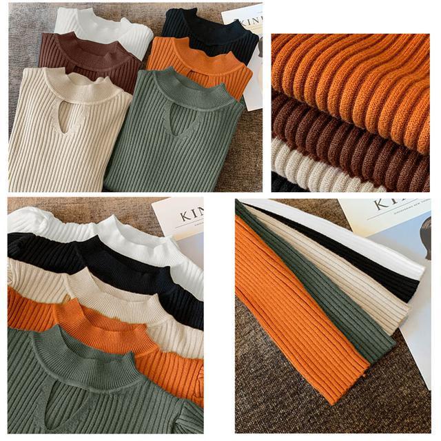 送料無料 新品 プチハイネック リブニットトップス 長袖 < 女性ファッション  送料無料 新品 プチハイネック リブニットトップス 長袖 < 女性ファッションの