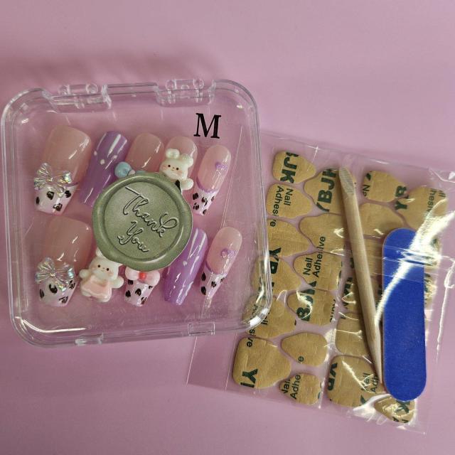 送料無料★ネイルチップ ピンクフレンチ うさぎちゃん Mサイズ < 香水/コスメ/ネイル  送料無料★ネイルチップ ピンクフレンチ うさぎちゃん Mサイズ < 香水/コスメ/ネイルの