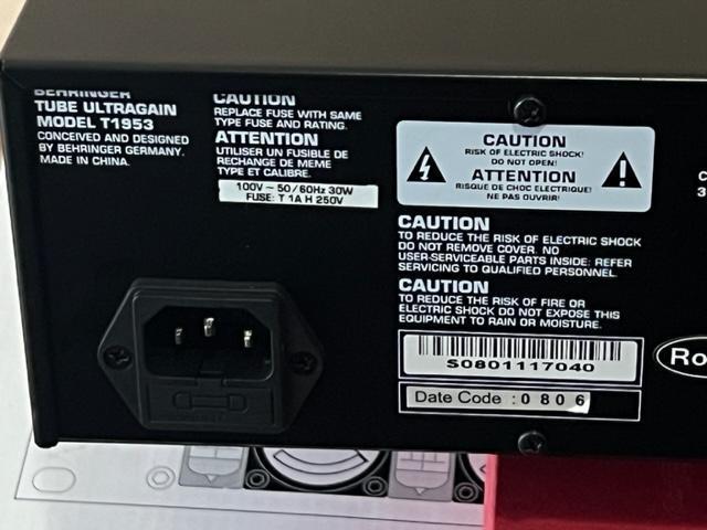 BEHRINGER T1953 TUBE ULTRAGAIN 中古品 < ホビー  BEHRINGER T1953 TUBE ULTRAGAIN 中古品 < ホビーの