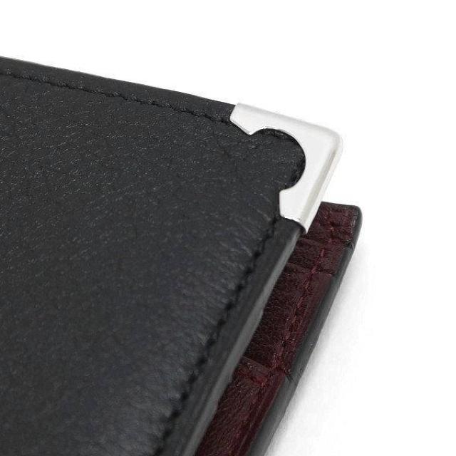 ◆ 本物 美品 ◆ カルティエ 2つ折り財布 小銭入れ付き マストライン カーフ ブラック 黒 保存袋 箱 人気 L3000595 < ブランド  ◆ 本物 美品 ◆ カルティエ 2つ折り財布 小銭入れ付き マストライン カーフ ブラック 黒 保存袋 箱 人気 L3000595 < ブランドの
