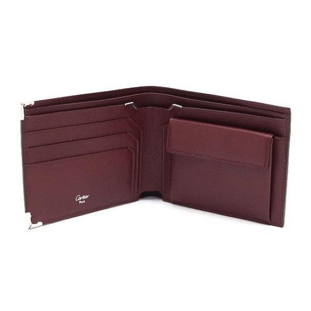 ◆ 本物 美品 ◆ カルティエ 2つ折り財布 小銭入れ付き マストライン カーフ ブラック 黒 保存袋 箱 人気 L3000595 < ブランド  ◆ 本物 美品 ◆ カルティエ 2つ折り財布 小銭入れ付き マストライン カーフ ブラック 黒 保存袋 箱 人気 L3000595 < ブランドの