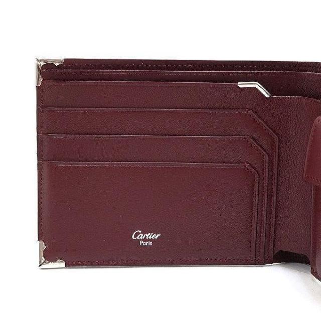 ◆ 本物 美品 ◆ カルティエ 2つ折り財布 小銭入れ付き マストライン カーフ ブラック 黒 保存袋 箱 人気 L3000595 < ブランド  ◆ 本物 美品 ◆ カルティエ 2つ折り財布 小銭入れ付き マストライン カーフ ブラック 黒 保存袋 箱 人気 L3000595 < ブランドの